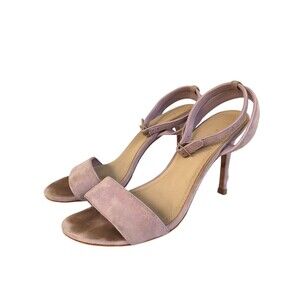 Sandro Nina Velvet Lavender Sandal Pump Heels 38 **Heel Issue** Read